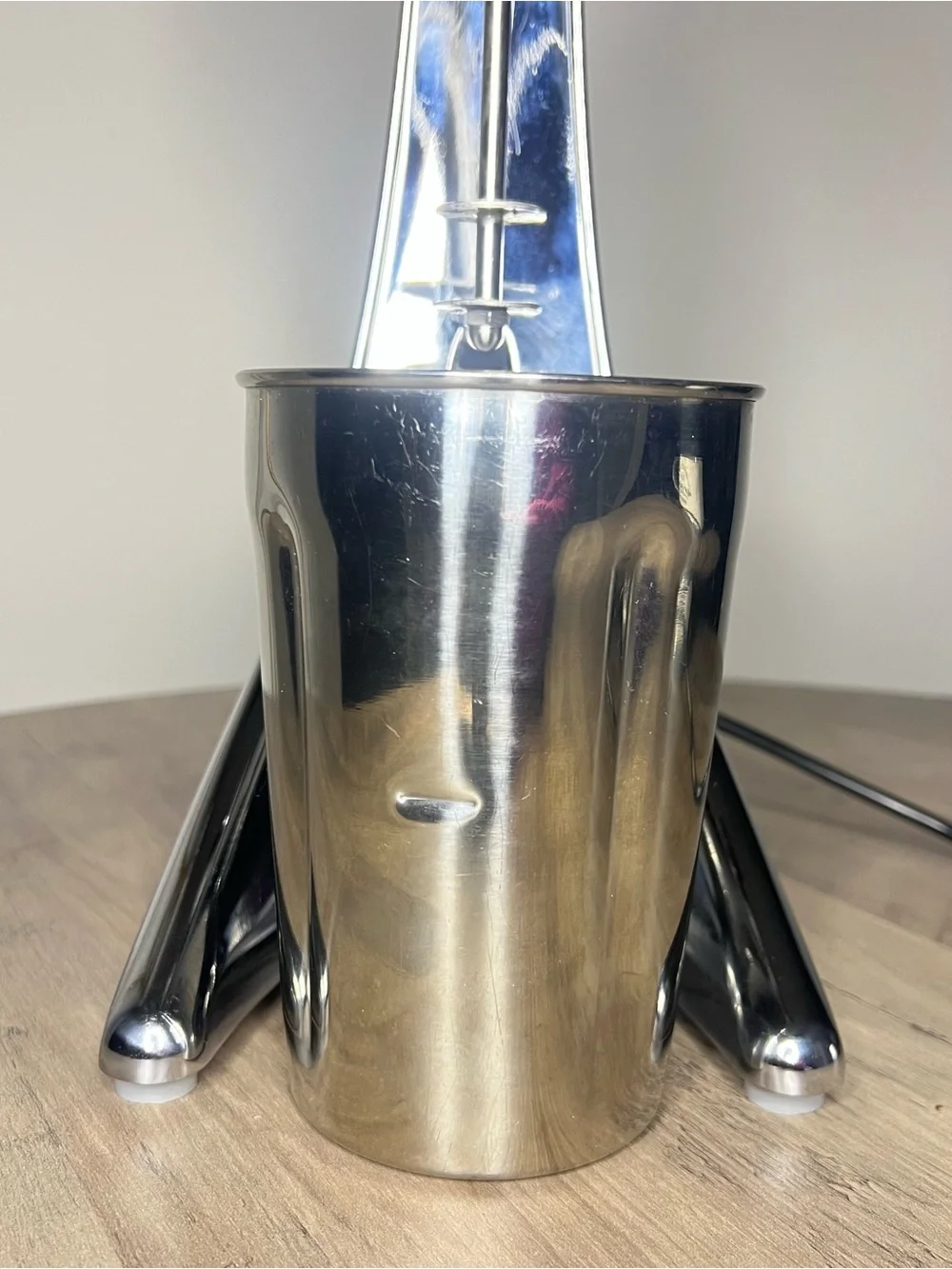 OSTER Chrome Metal Milkshake Milk Shake Maker Blender Model 6627 w/ Cup - Works!